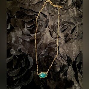 Kendra Scott Green/Turquoise/ Gold Necklace